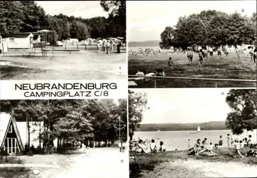 Ak Neubrandenburg in Mecklenburg, Campingplatz, Kinderspielplatz, Sport- und Spielplatz, Bunga...