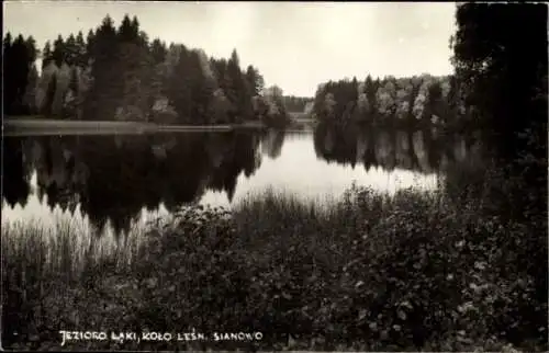 Foto Ak Kaschubien Pommern, Jezioro Łąki