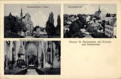 Ak Panschwitz Kuckau Oberlausitz, Kloster St. Marienstern, Klosterkirche, Abtei, Gesamtansicht