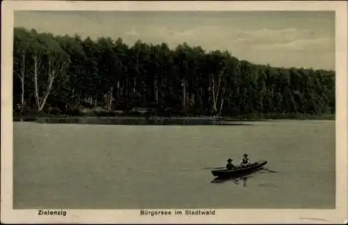 Ak Sulęcin Zielenzig Ostbrandenburg, Bürgersee im Stadtwald