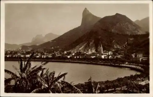 Ak Rio de Janeiro Brasilien, Berglandschaft, Corcovado, Stadtansicht, historische Postkarte