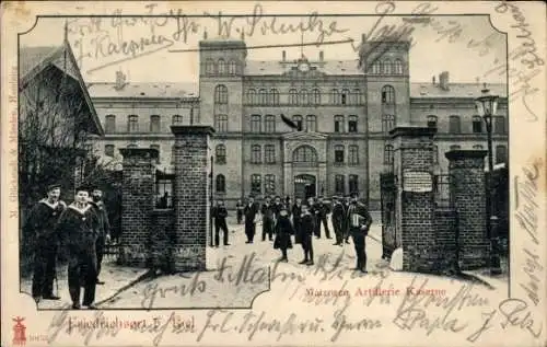 Ak Friedrichsort Kiel, Matrosen-Artillerie-Kaserne, Kaiserliche Marine