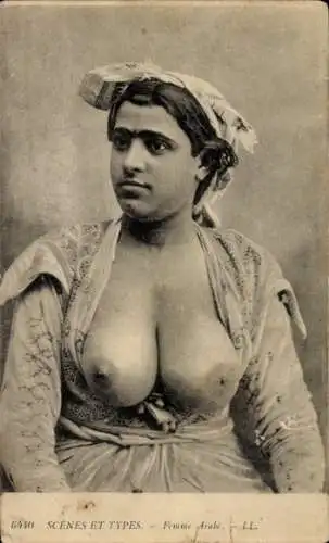 Ak Maghreb, barbusige Frau, Porträt