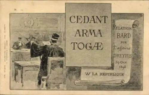 CPA Cedant Arma Togae, Relation Bard sur l'affaire Dreyfus 1895