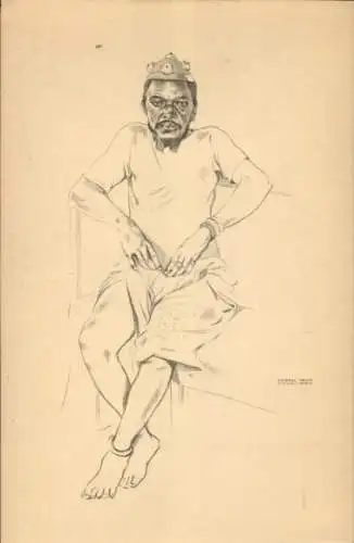 Künstler Ak Malta, E., Exposition de Paris 1937, Empire Portugais, Quipungo, Angola