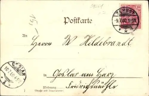 Ak Zerbst in Anhalt, Bahnhofstraße