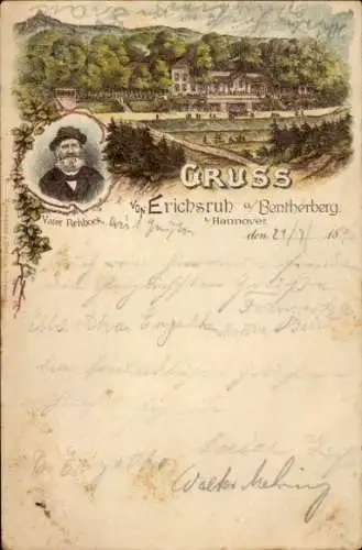 Litho Ronnenberg in Niedersachsen, Benther Berg, Erichsruh, Vater Rehbock