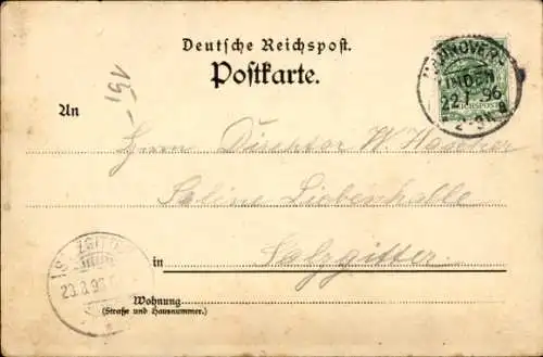 Litho Ronnenberg in Niedersachsen, Benther Berg, Erichsruh, Vater Rehbock