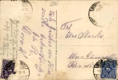 Ak Demitz Thumitz in Sachsen, Gasthof zur Erholung, Fleischerei, Paul Beyer