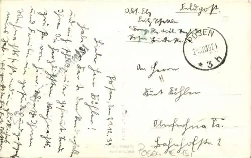 Foto Ak Poznan Posen, Berliner Straße, Straßenbahn