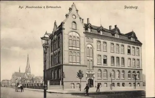 Ak Duisburg im Ruhrgebiet, Kgl. Maschinenbau und Hüttenschule