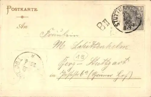 Präge Wappen Passepartout Ak Stuttgart in Württemberg, Infanteriekaserne