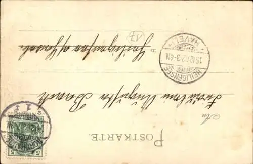 Präge Passepartout Ak Nordhausen am Harz, Rautenstraße