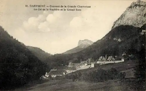 Ak Saint-Pierre-de-Chartreuse Isère, Couvent de la Grande Chartreuse, Gebäude, Berge