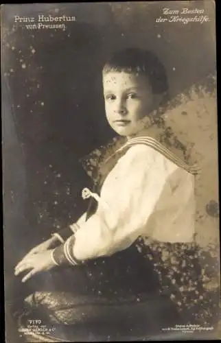 Ak Prinz Hubertus von Preußen, Kinderportrait
