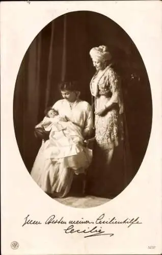 Ak Kronprinzessin Cecilie von Preußen, Kaiserin Auguste Viktoria, Prinzessin Alexandrine
