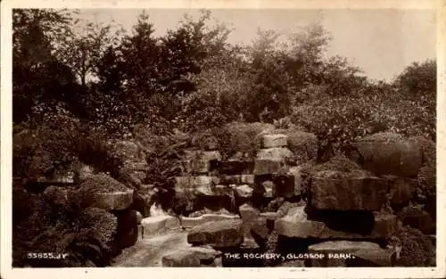 Ak Glossop Derbyshire England, The Rockery, Glossop Park