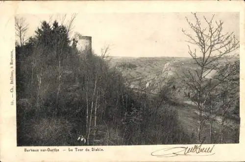 Ak Barvaux sur-Ourthe Wallonien Luxemburg, La Tour du Diable
