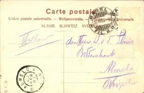 Ak Basel Stadt Schweiz, Teilansicht, Brücke