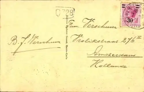 Ak Monaco, Monaco - Le Rocher - Vue prise de l'Observatoire