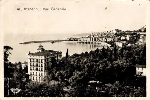 Ak Menton Alpes Maritimes, Panorama
