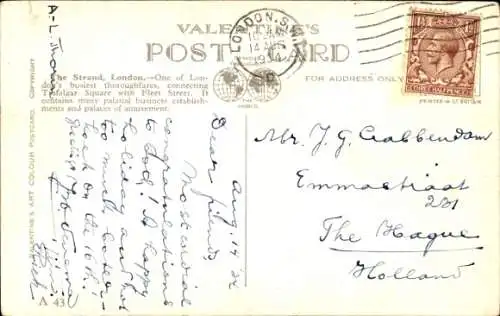 Ak London City England, The Strand, London. - One of London's busiest thoroughfares, connectin...