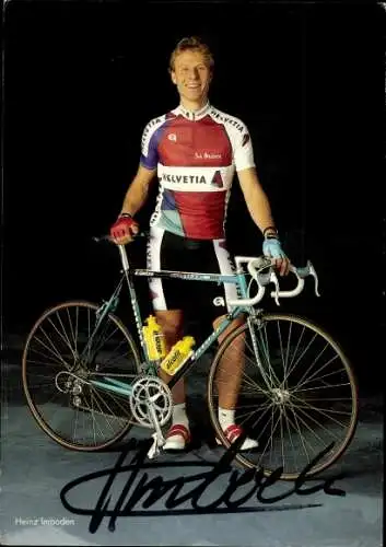 Ak Radrennfahrer Heinz Imboden, Autogramm