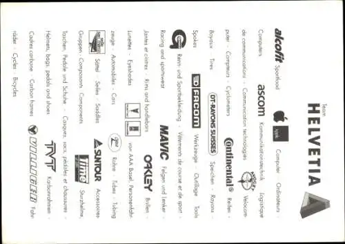 Ak Radrennfahrer Heinz Imboden, Autogramm