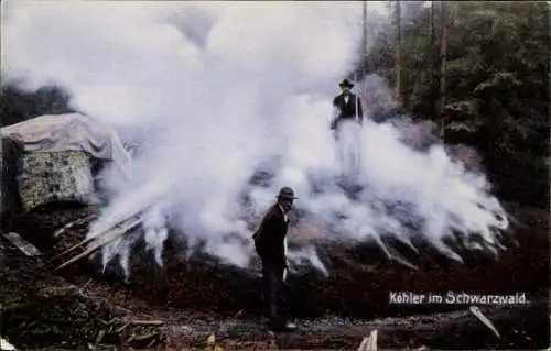 Ak Köhler im Schwarzwald, Wald, Arbeiter