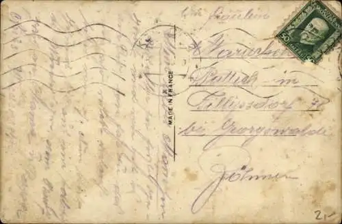 Ak Geburt, Babys in Kohlköpfen