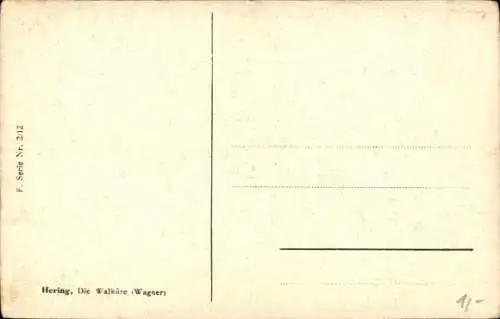 Künstler Ak Hering, Walküre, Wagner, Opernszene
