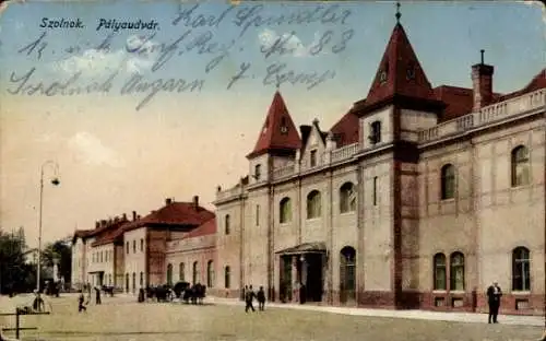 Ak Szolnok Sollnock Ungarn, Pályaudvar