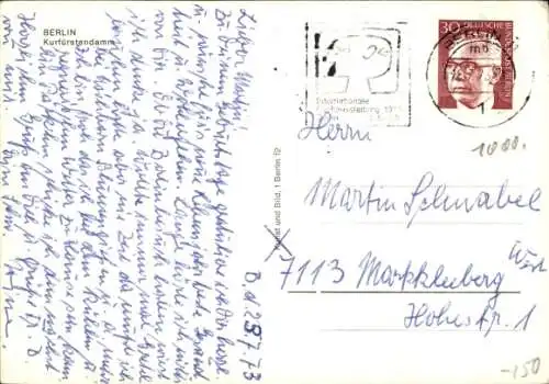 Ak Berlin Charlottenburg, Kurfürstendamm, Kaiser Wilhelm Gedächtniskirche