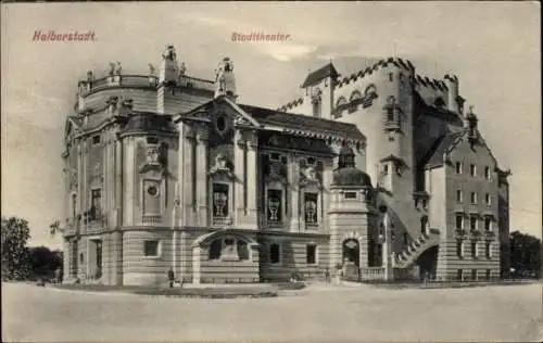 Ak Halberstadt am Harz, Stadttheater