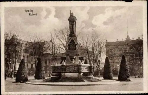 Ak Berlin Tiergarten, Rolandbrunnen