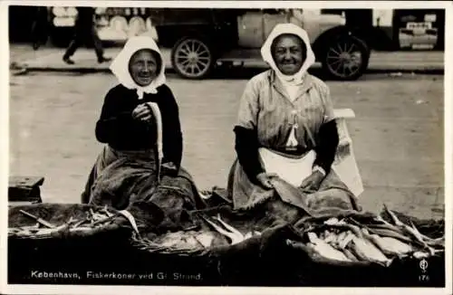 Ak København Kopenhagen Dänemark, Zwei Fischfrauen, Gammel Strand