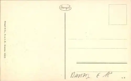 Ak Gdańsk Danzig, Hohes Tor, Stockturm, historische Architektur, Straßenansicht, Pferdefuhrwerke