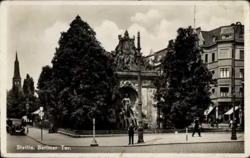 Ak Szczecin Stettin Pommern, Berliner Tor