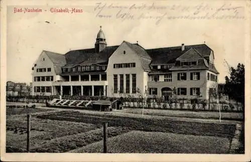 Ak Bad Nauheim in Hessen, Bad Nauheim - Elisabeth-Haus, großes Gebäude, schöne Umgebung, Postk...