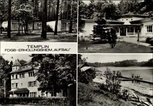 Ak Templin in der Uckermark, Bungalows, Milchbar, Außenansicht, FDGB-Badestrand