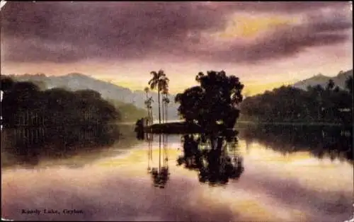 Ak Candy Sri Lanka Ceylon, Landschaftsansicht, See
