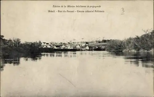 Ak Paraná Brasilien, Polnisches Kolonialzentrum