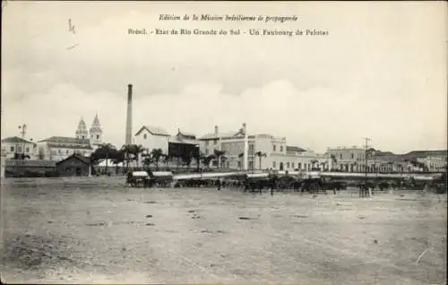 Ak Pelotas Brasilien, Brésil, Rio Grande do Sul, Faubourg de  historische Gebäude