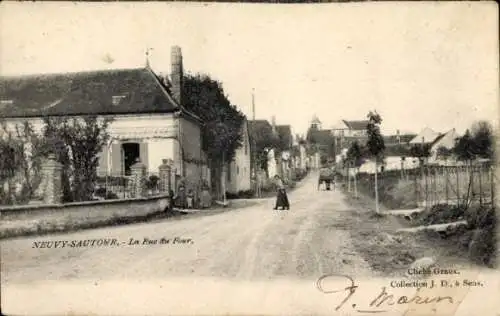 Ak Neuvy Sautour Yonne, Rue du Four