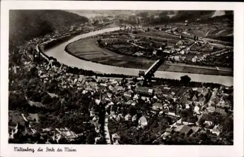 Ak Miltenberg am Main Unterfranken, Fliegeraufnahme