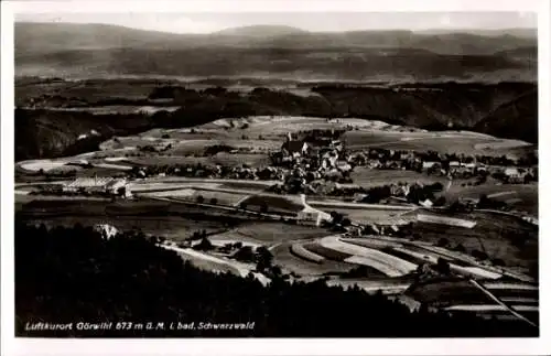 Ak Görwihl im Schwarzwald Baden, Fliegeraufnahme