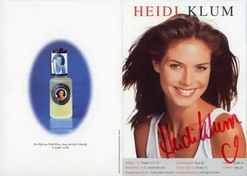 Ak Model Heidi Klum, Portrait, Autogramm