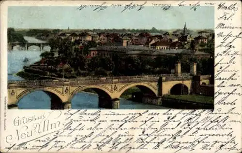 Ak Neu Ulm in Schwaben, Donaubrücke