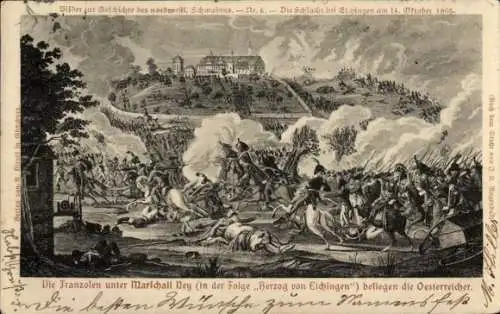 Ak Franzosen unter Marschall Ney besiegen Österreicher
