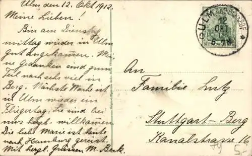 Ak Ulm an der Donau, Münsterplatz, Spatz